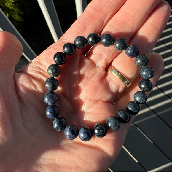 Grade A Genuine Dumortierite Bracelet 8mm Bead - Picture 5 of 5